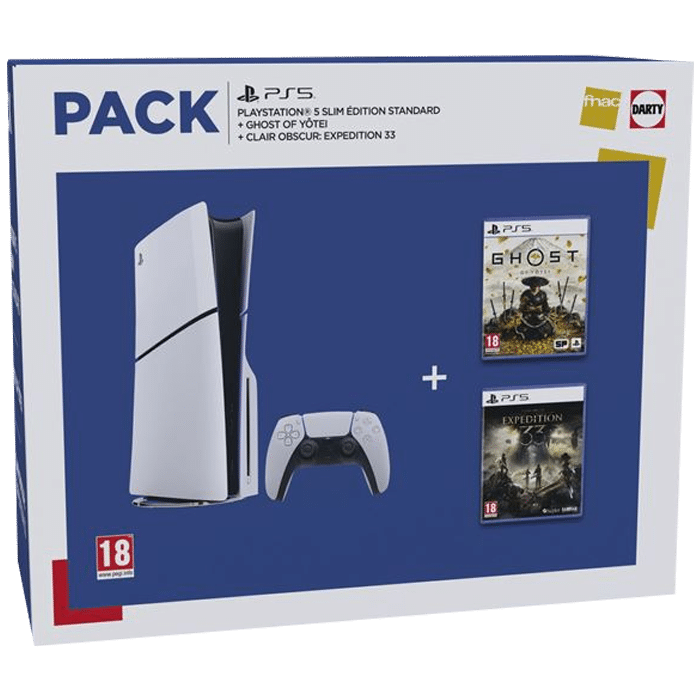 Pack PS5 Slim Ghost of Yōtei et Expedition 33 produit fnac