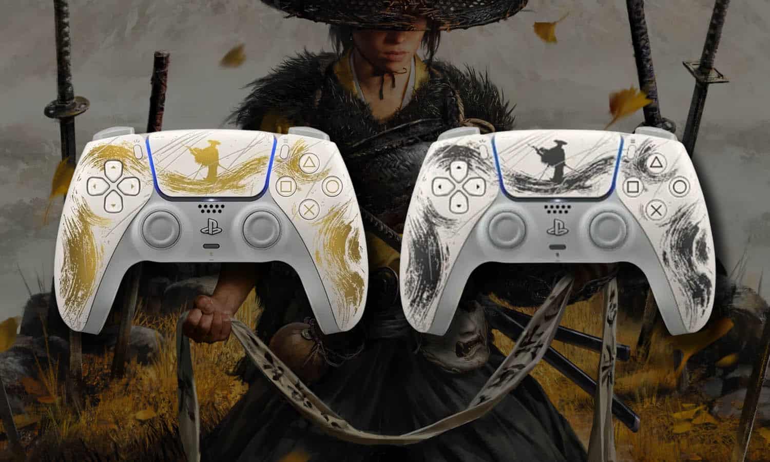 SLIDER manettes ghost of yotei noir et or ps5 dualsense multi