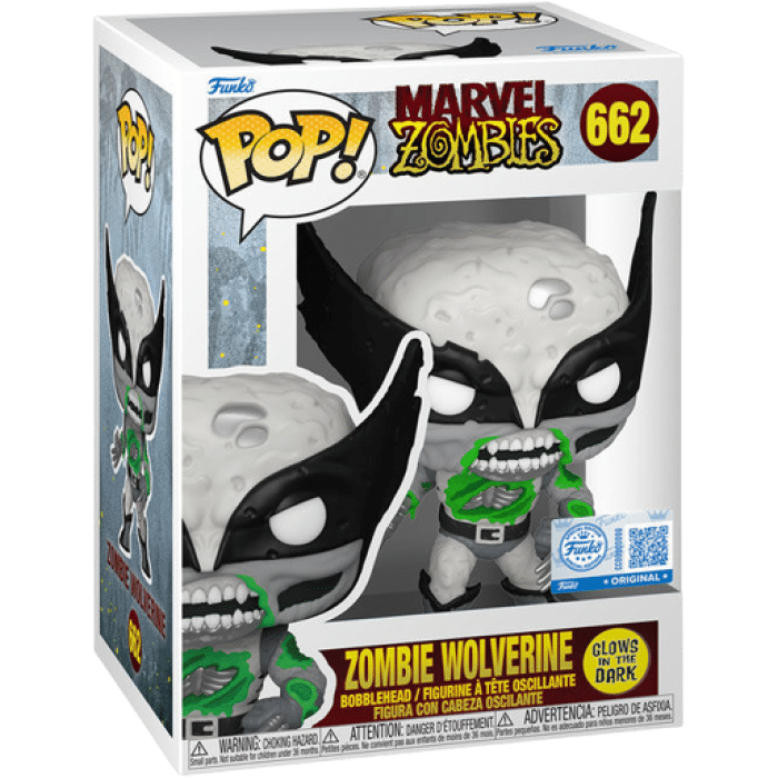 funko pop marvel zombies wolverine fluorescent visuel produit