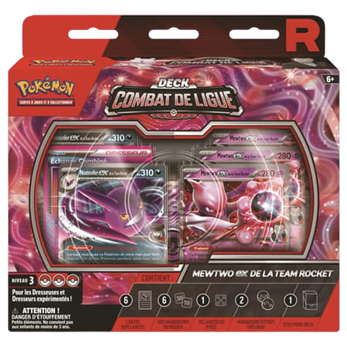 deck combat de ligue mewtwo ex team rocket visuel produit