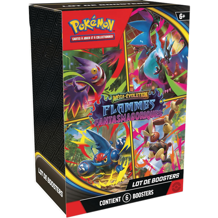 bundle 6 boosters me02 pokémon flammes fantasmagoriques definitif produit