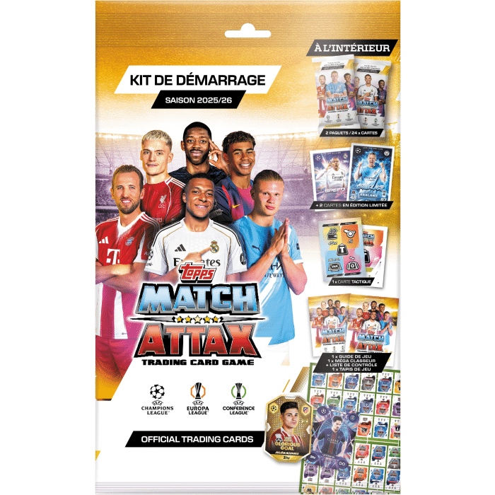starter pack ligue des champions match attax visuel produit
