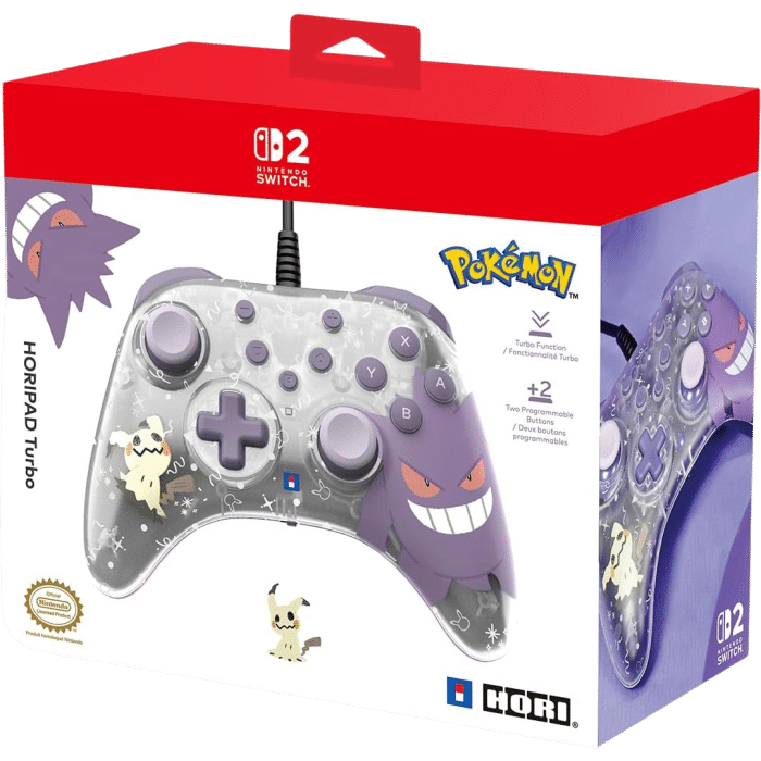 horipad turbo pokemon ectoplasma mimiqui switch 2 visuel produit