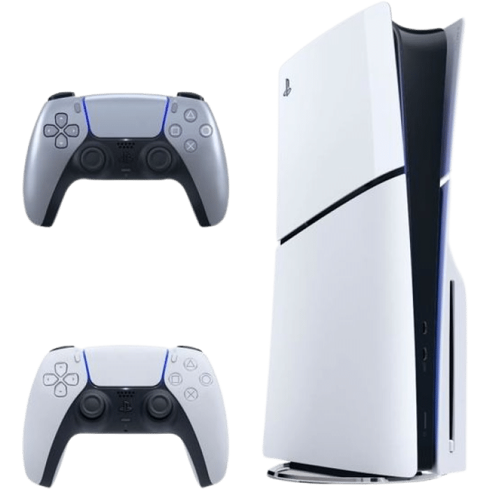 ps5 slim avec 2eme manette silver visuel produit