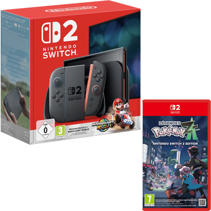 pack switch 2 mario kart world legendes pokemon z a visuel produit