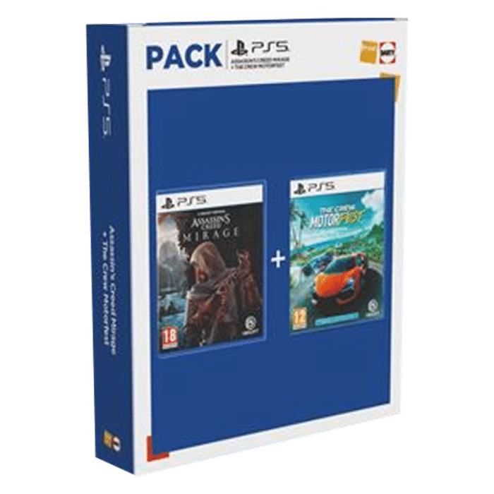 pack assassins creed mirage et the crew motorfest sur ps5 visuel produit