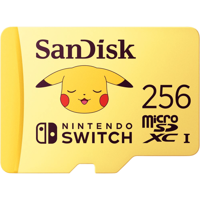 carte microsd pikachu 256 go switch visuel produit