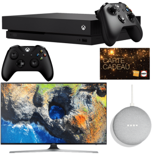 Pack TV 49 Samsung 4K + Xbox One X + 2 Manettes + Sea of Thieves + Google Home Mini + 50€ en Carte Cadeau