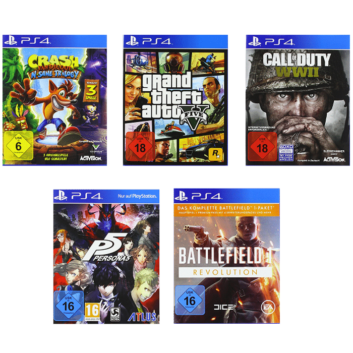 5 JEUX ACHETÉS = 2 OFFERTS (PS4 ET XBOX ONE)
