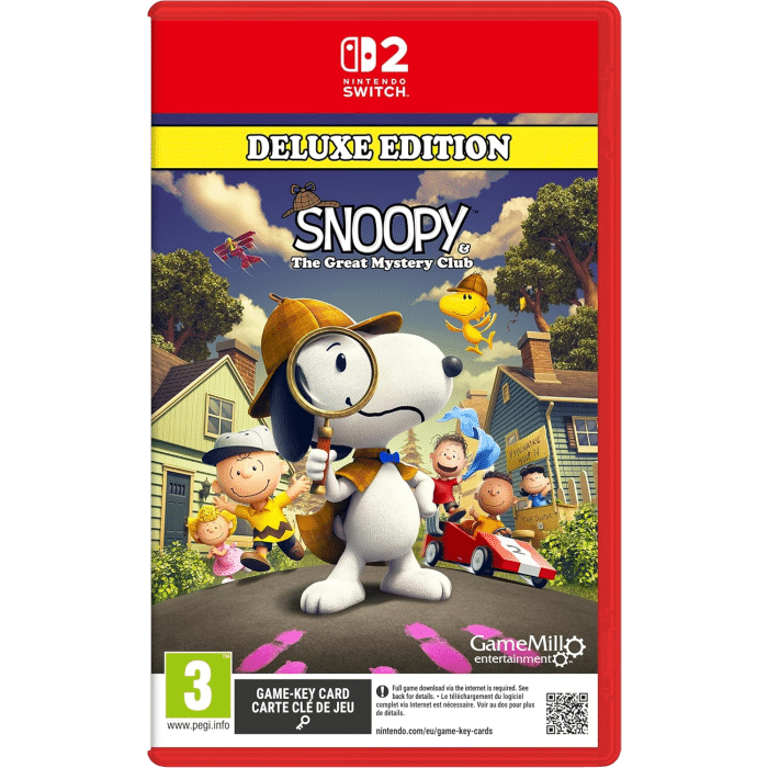 snoopy and the great mystery club deluxe switch 2 visuel produit