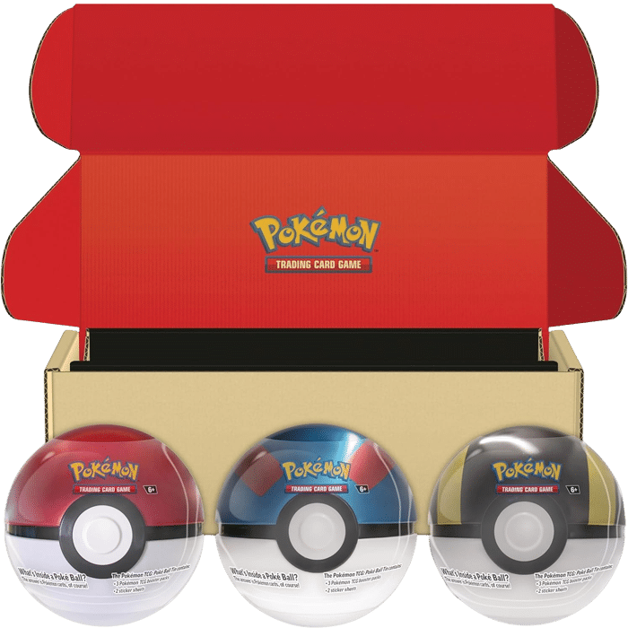 lot de boites poke ball super ball et hyper ball visuel produit