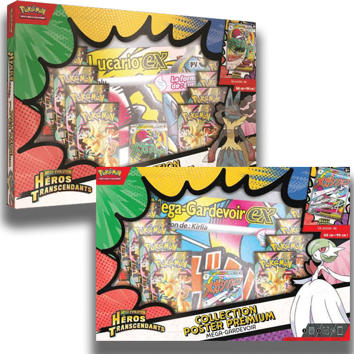 coffret poster pokemon 25 aleatoire lucario gardevoir visuel produit