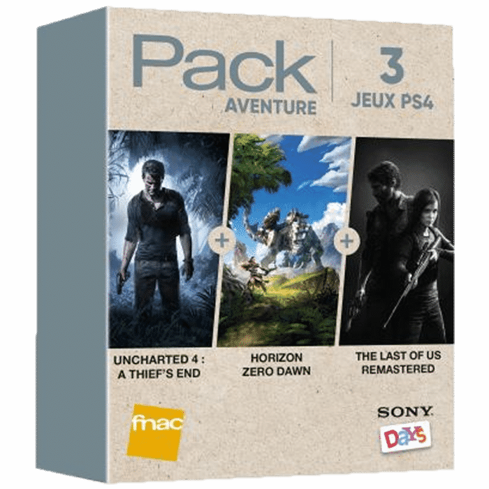 pack fnac jeux ps4 aventure