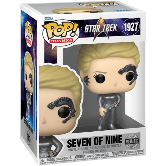 funko pop star trek voyager seven of nine metallique visuel produit