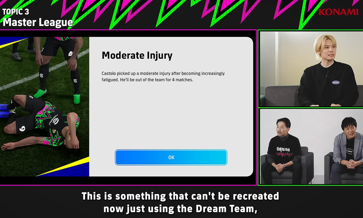 master league blessure