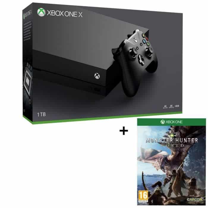 xbox one x avec jeu monster hunter pas cher