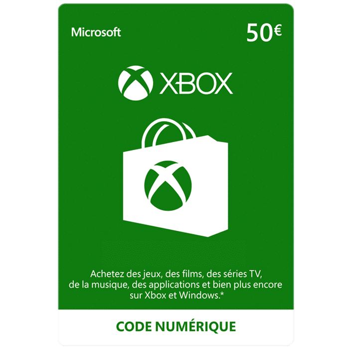 code xbox live 50 euros