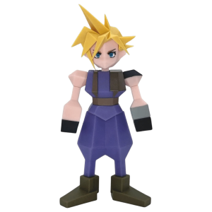 figurine final fantasy vii cloud strife polygon visuel produit