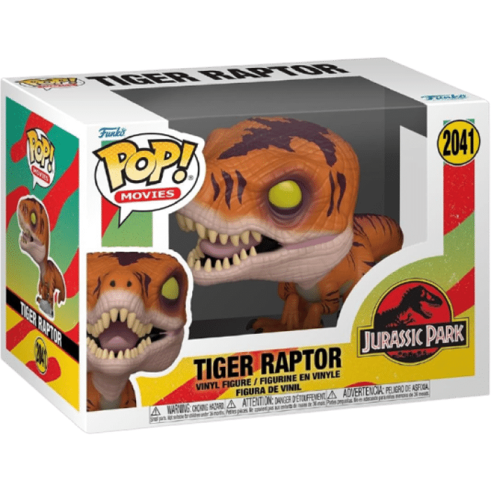 funko pop jurassic park tiger raptor visuel produit
