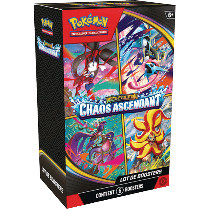 me04 bundle pokemon mega evolution chaos ascendant lot 6 boosters visuel produit