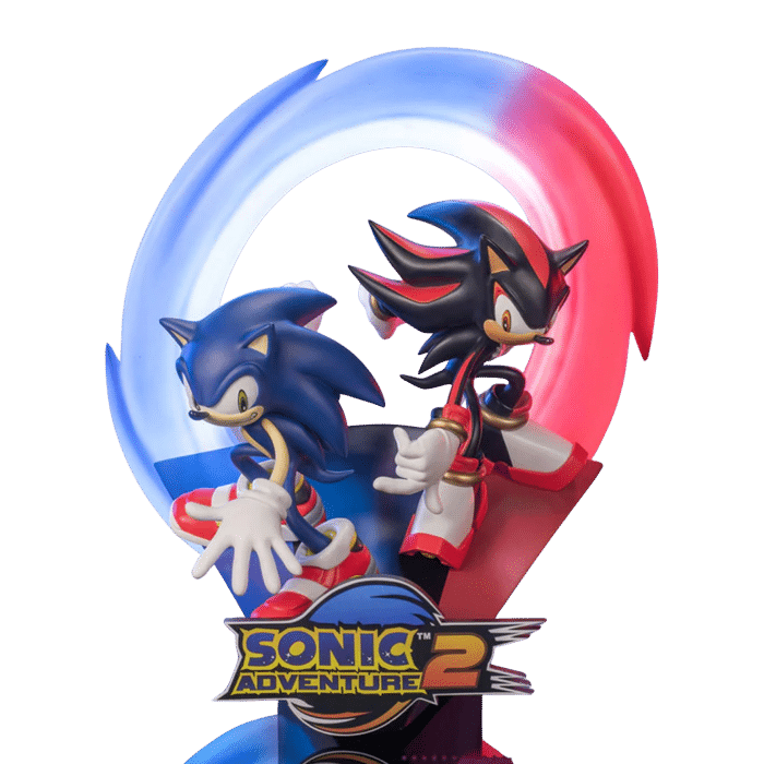 figurine sonic adventure 2 sonic et shadow definitive visuel produit