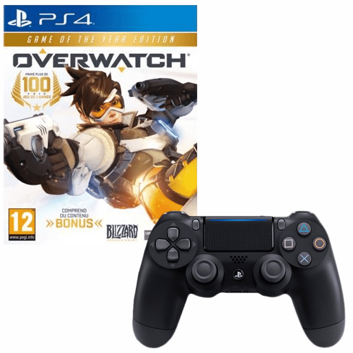 Manette PS4 + Overwatch GOTY sur PS4
