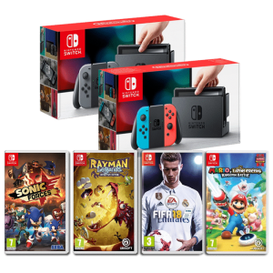 nintendo-switch-sonic-forces-rayman-legends fifa 18 mario lapins crétins