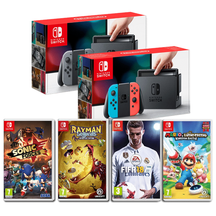 nintendo-switch-sonic-forces-rayman-legends fifa 18 mario lapins crétins