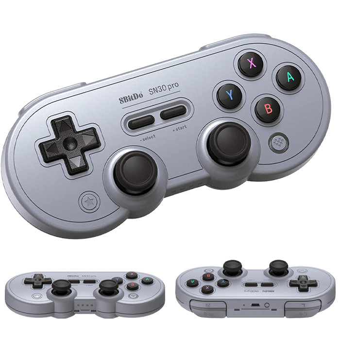 Manette sans fil 8bitdo SN30 Pro Bluetooth Grey pour Switch