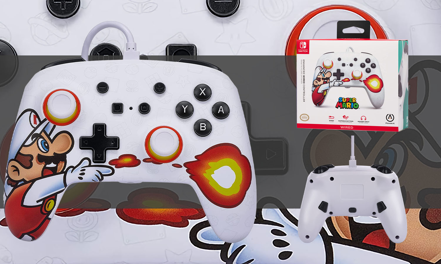 manette filaire powera mario fireball visuel slider horizontal