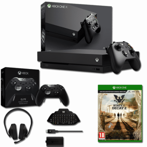 xbox one x pack accessoires manette elite casque chatpad charge kit state of decay 2