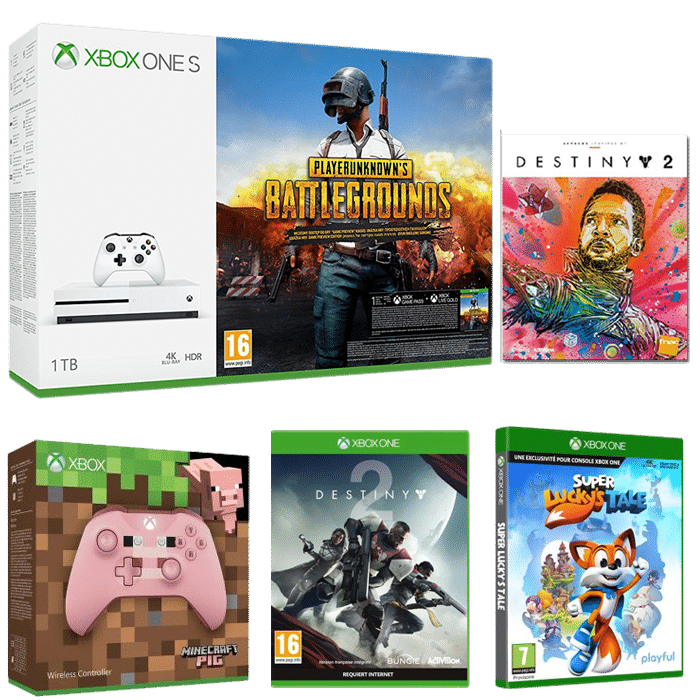 pack xbox one s pubg super lucky's tail manette minecraft