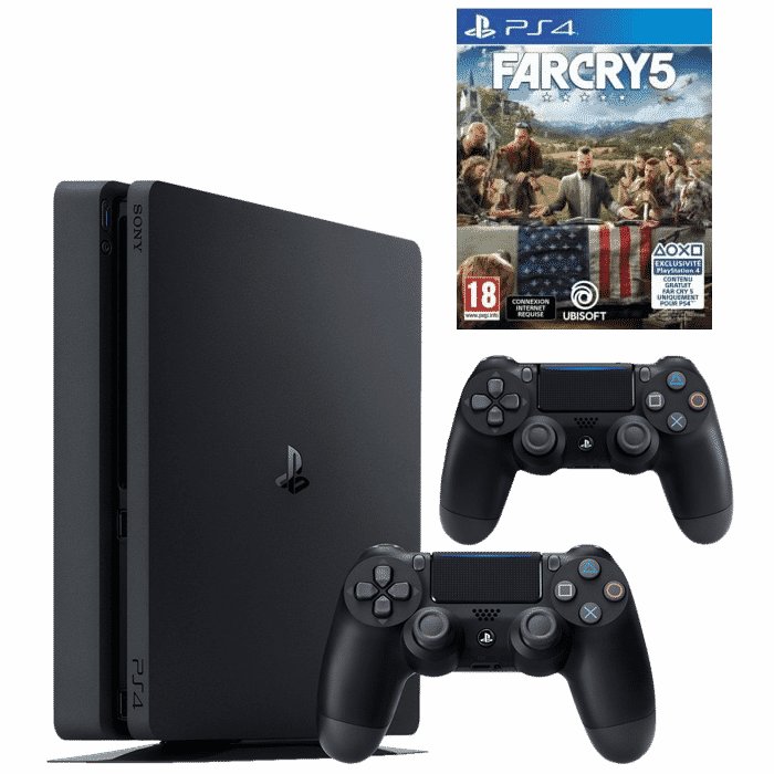 ps4 slim 2 manettes far cry 5