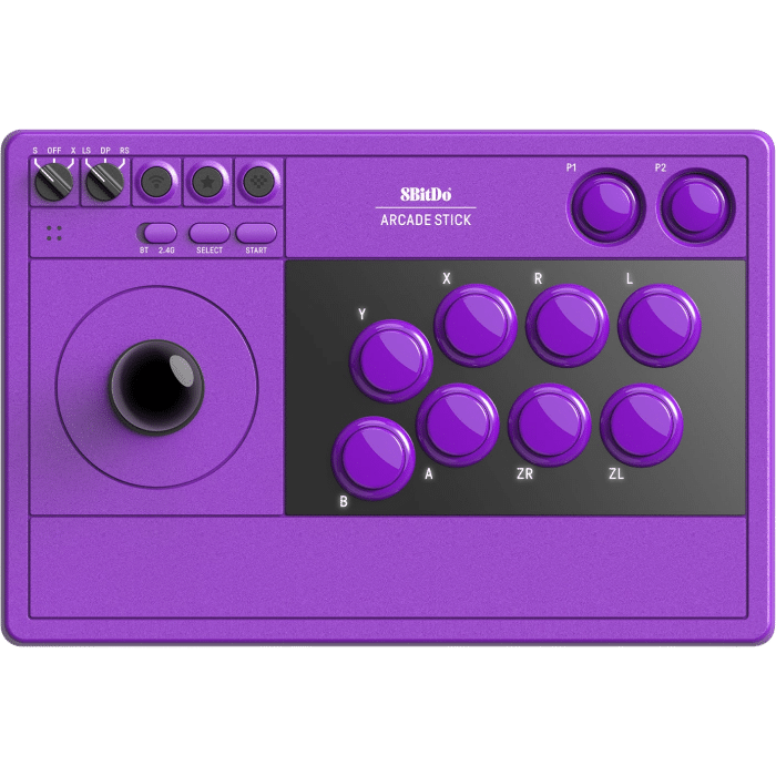 8bitdo arcade stick purple edition sur switch visuel produit_20260704105821