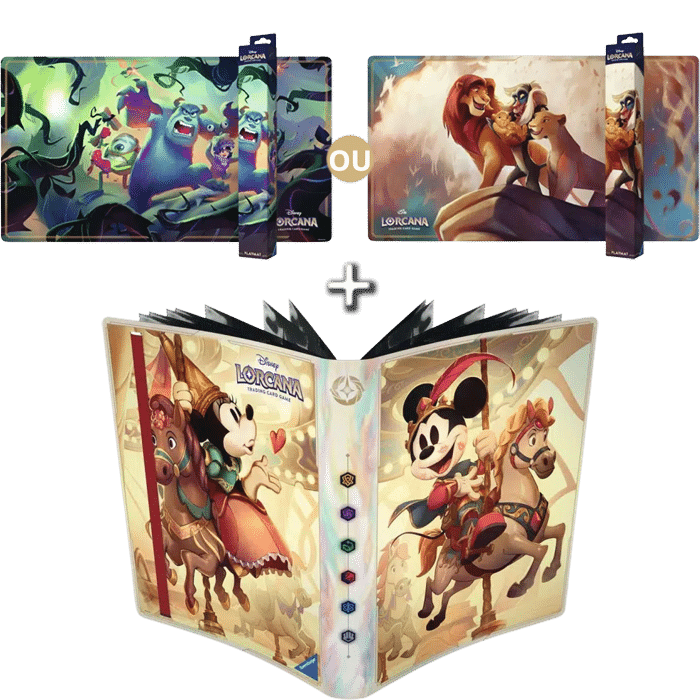 Pack Disney Lorcana Tapis de jeu + Portfolio Mickey produit v2