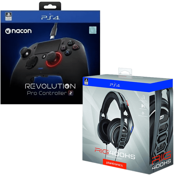 manette ps4 nacon 2 casque rig 400hs