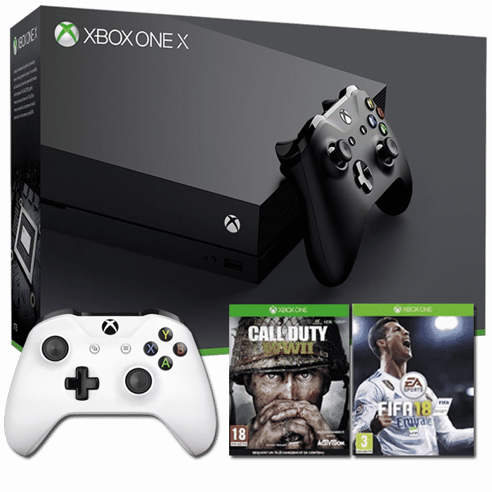 xbox one x fifa 18 cod ww2 2 manettes v1