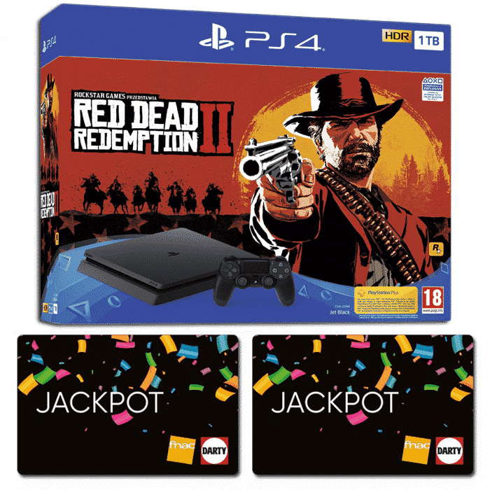 ps4 slim 1to red dead redemption 2 carte-cadeau-fnac