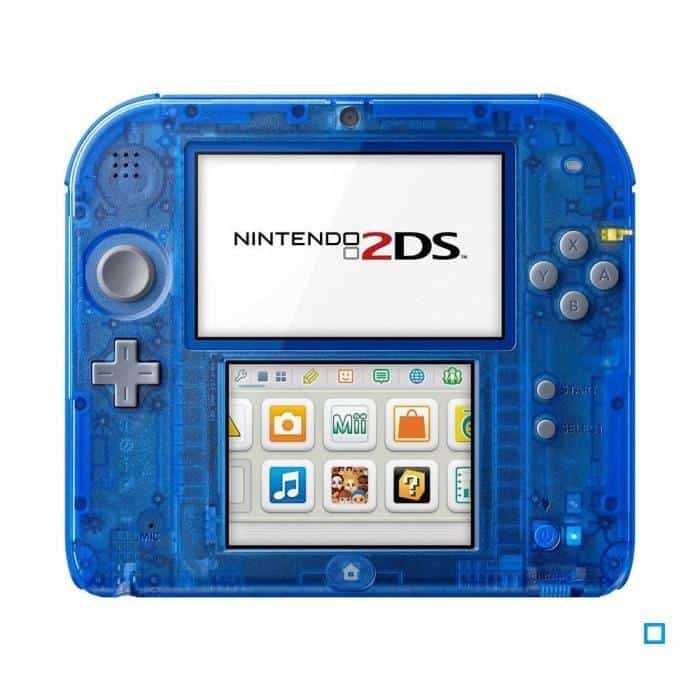 nintendo 2ds bleue transparente