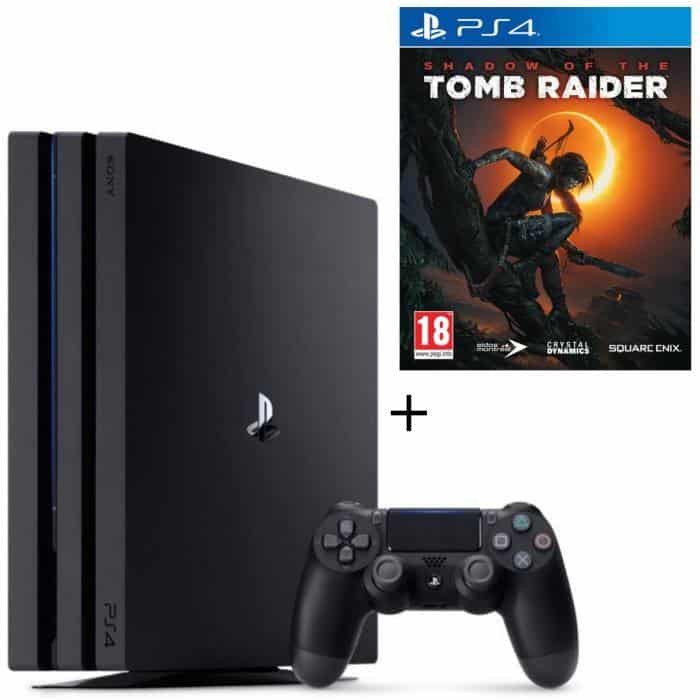ps4 pro avec jeu shadow of the tomb raider