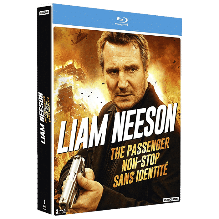 coffret blu ray liam neeson The Passenger + Non-stop + Sans identité copie