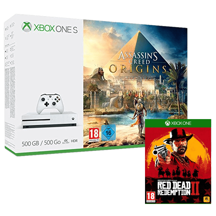 bon-plan-xbox-one-S-500-Go-assassins-creed-origins-red dead redemption 2