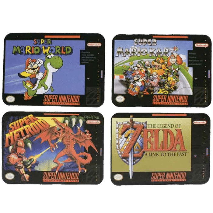 4 dessous de verres officiel SNES