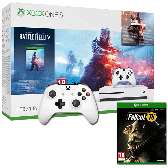 xbox one s 1to cod black ops battlefield 4 fallout 76 2 manettes v3
