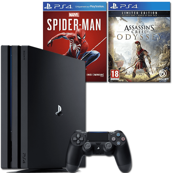 ps4 pro assassin's creed odyssey edition limitée spiderman copie