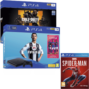 ps4-slim-black-ops-fifa 19- spiderman-top offre
