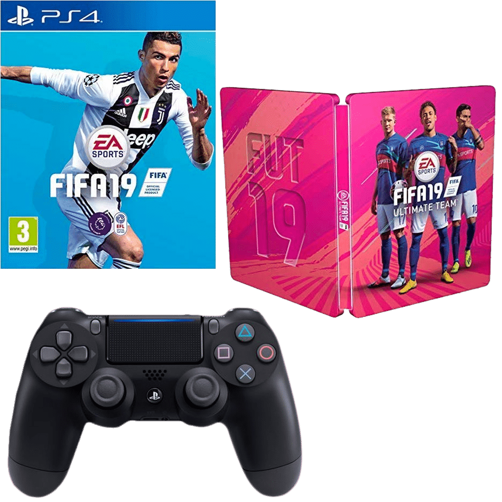 pack manette ps4 fifa 19 steelbook