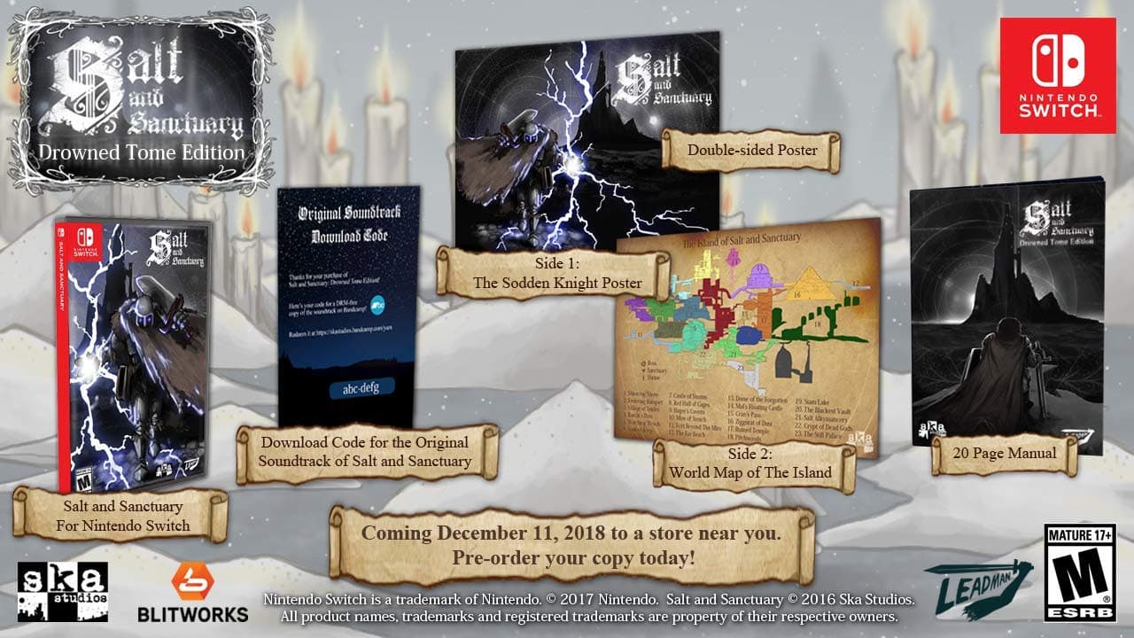 SLIDER Salt and Sanctuary Drowned Tome Edition switch SLIDER Salt and Sanctuary Drowned Tome Edition switch