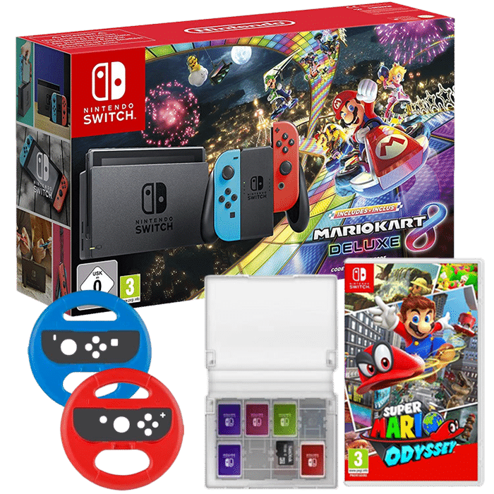 switch mario kart 8 mario odyssey 2 volants étui copie