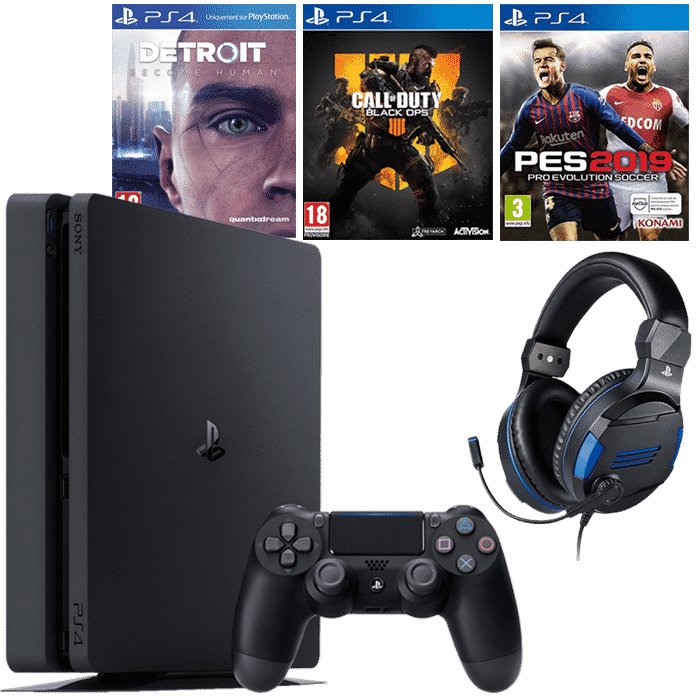 ps4 slim cod black ops 4 detroit pes 2019 casque